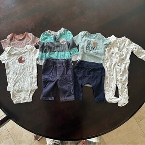 Carter's Bundle Baby Boy Clothing, Size 3M - Stripes and Prints